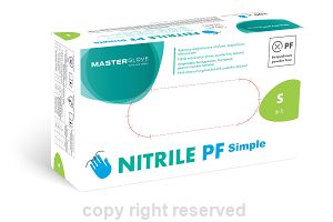 Rękawice nitrylowe Master Glove Nitrile PF, niebieskie, rozm. S, opk. 100 szt.