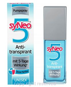 syNeo5 UNISEX 30ml  - 5 dniowy dezodorant  przeciw nadmiernej potliwości Spray