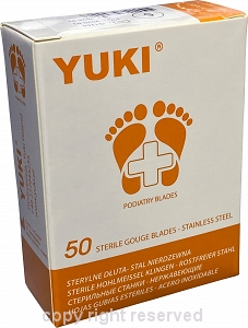 Ostrza dłuta YUKI Nr 1 , sterylne - opakowania jednostkowe